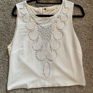 Beautiful white/cream top with square open back